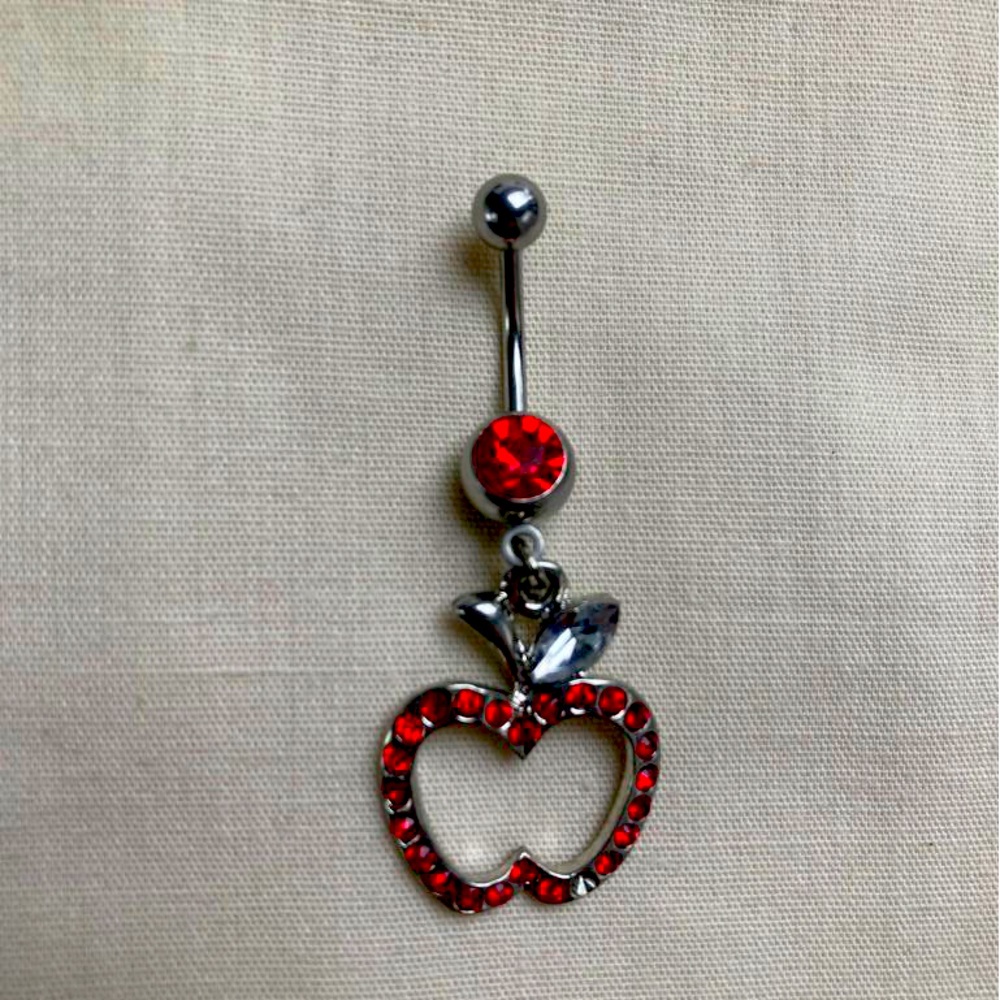Red Belly button Ring surgical stainless steel  belly button-2 for $25…